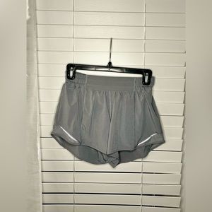 Lululemon Grey Hotty Hot 4” Inseam Lined Shorts